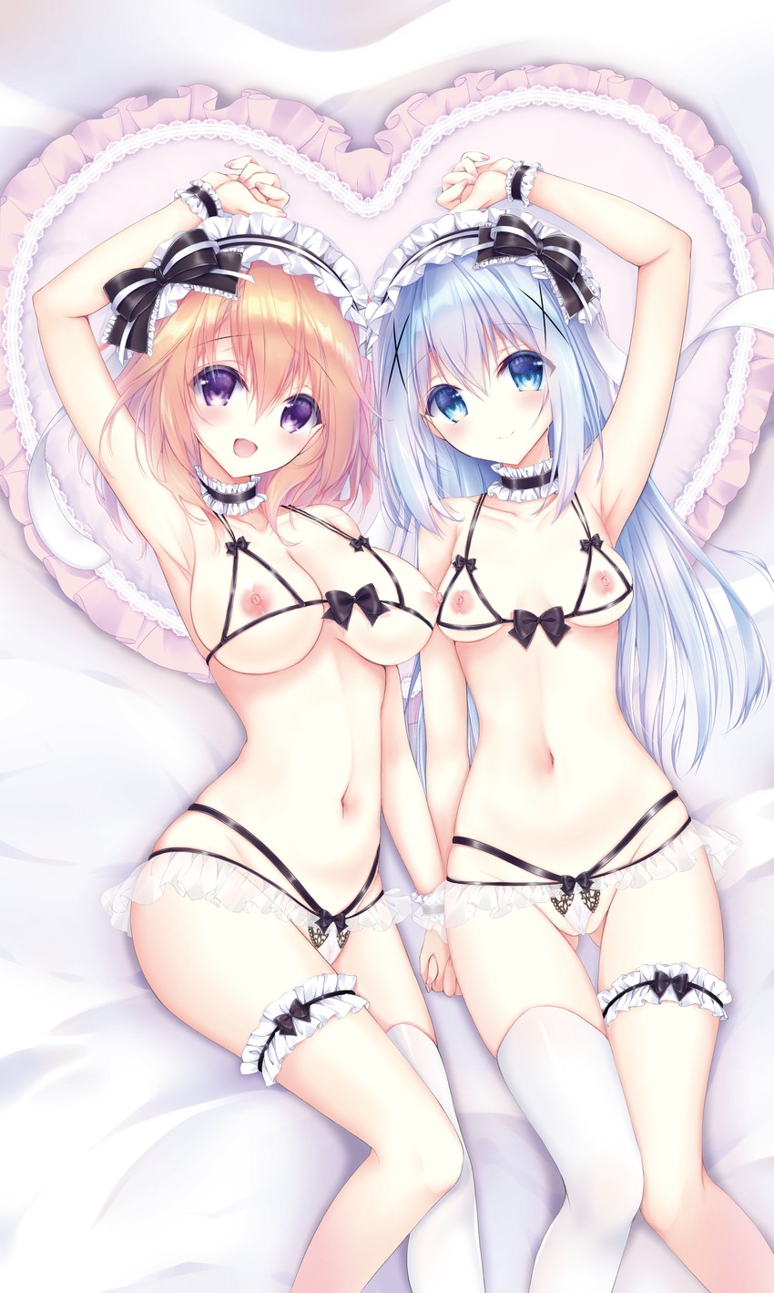 kafuu chino and hoto cocoa (gochuumon wa usagi desu ka?) drawn by hanamiya_rarana