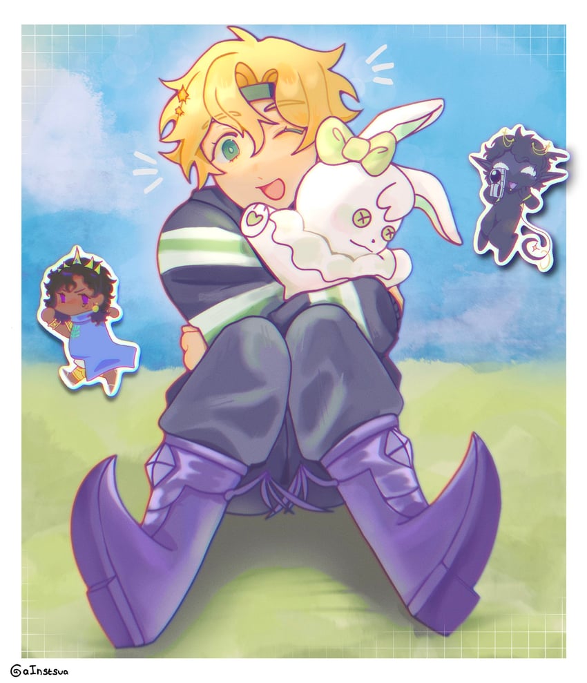evbo, seawattgaming, and evbo's master friend (minecraft youtube and 1 more) drawn by mustard_(ainstsua)