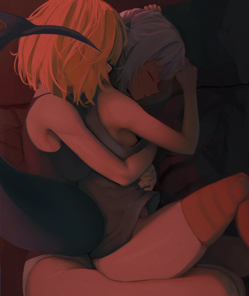 gawr gura and watson amelia (hololive and 1 more) drawn by spicyyrum