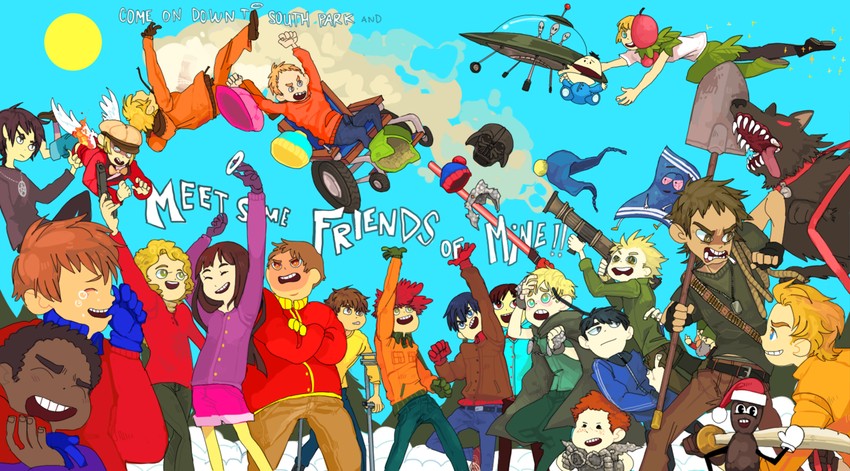 stan marsh, kenny mccormick, darth vader, kyle broflovski, eric cartman, and 18 more (star wars and 1 more)