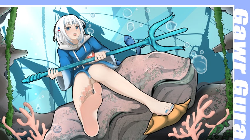 gawr gura (hololive and 1 more) drawn by karasimaki2017