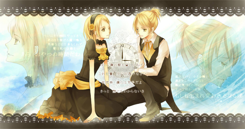kagamine rin, kagamine len, and riliane lucifen d'autriche (vocaloid and 3 more) drawn by ria_(pixiv251058)