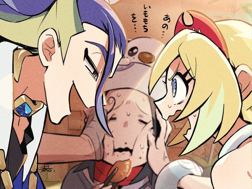 akari, irida, oshawott, and adaman (pokemon and 1 more) drawn by 3737-3737
