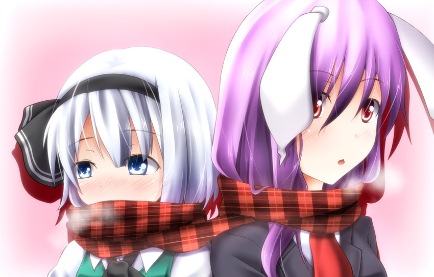 konpaku youmu and reisen udongein inaba (touhou) drawn by evandragon