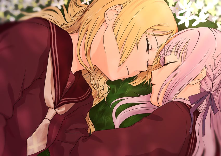 kon kanaho and miyagawa takane (assault lily) drawn by kaga_(kaga_878787)