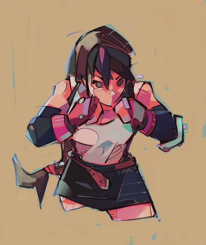 tifa lockhart (final fantasy and 1 more) drawn by michaelfirman
