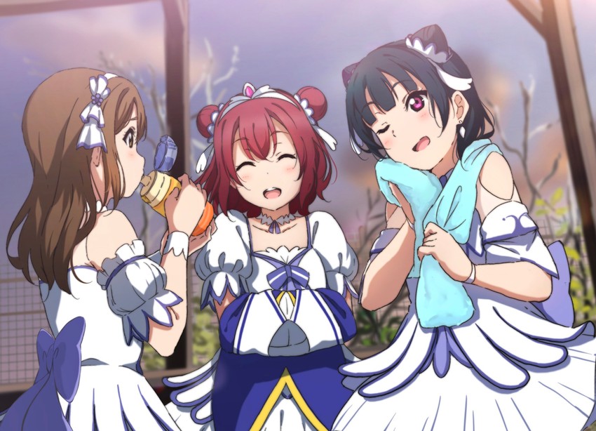tsushima yoshiko, kunikida hanamaru, and kurosawa ruby (love live! and 1 more) drawn by icehotmilktea