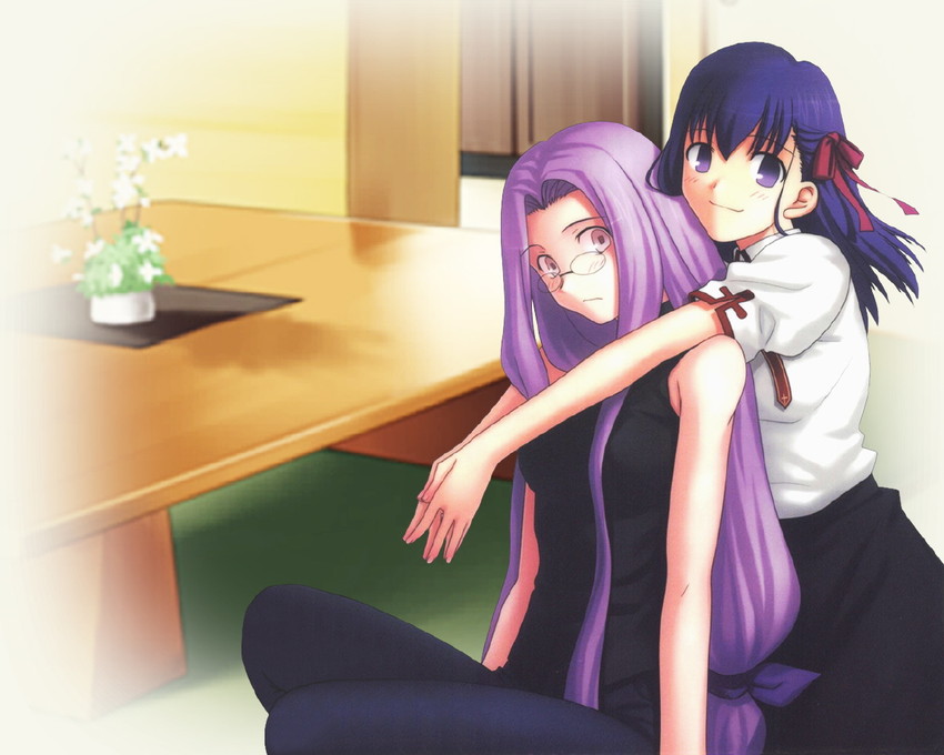 matou sakura and medusa (fate and 1 more) drawn by takeuchi_takashi