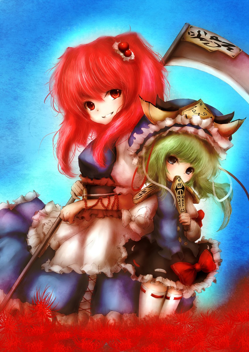 shiki eiki and onozuka komachi (touhou) drawn by amano_jack