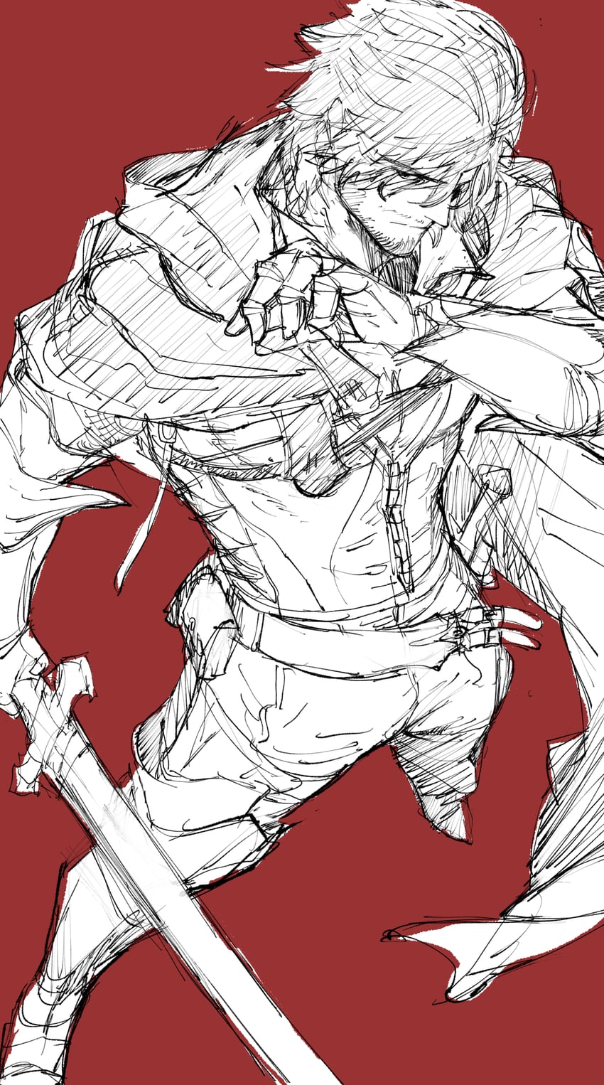 clive rosfield (final fantasy and 1 more) drawn by piyomotsu
