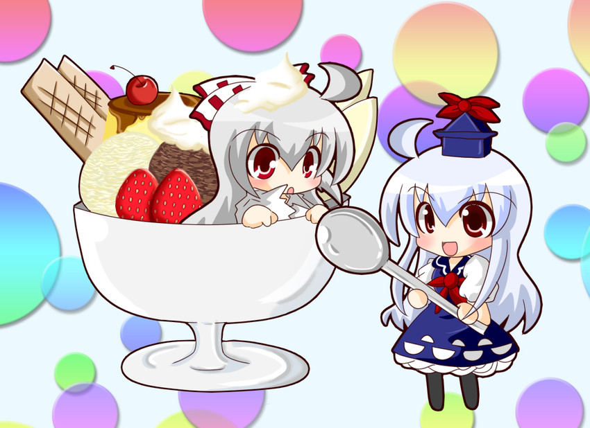 fujiwara no mokou and kamishirasawa keine (touhou) drawn by hida_(artist)
