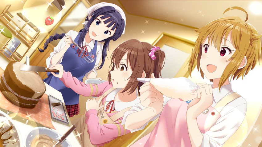 mogami shizuka, ibuki tsubasa, and kasuga mirai (idolmaster and 1 more) drawn by siokazunoko