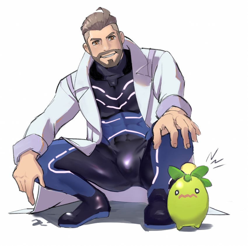 smoliv and professor turo (pokemon and 1 more) drawn by tofu_(tofulabo)