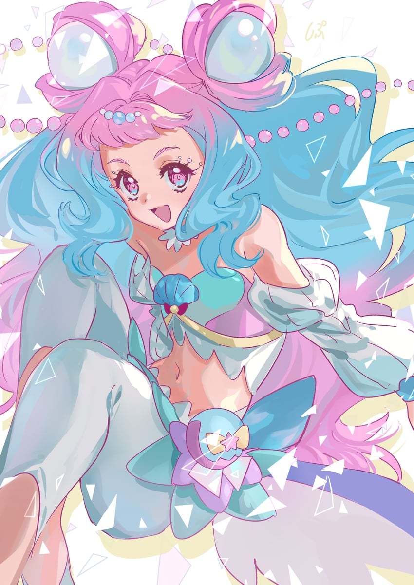 laura la mer and cure la mer (precure and 1 more) drawn by shipu_(gassyumaron)