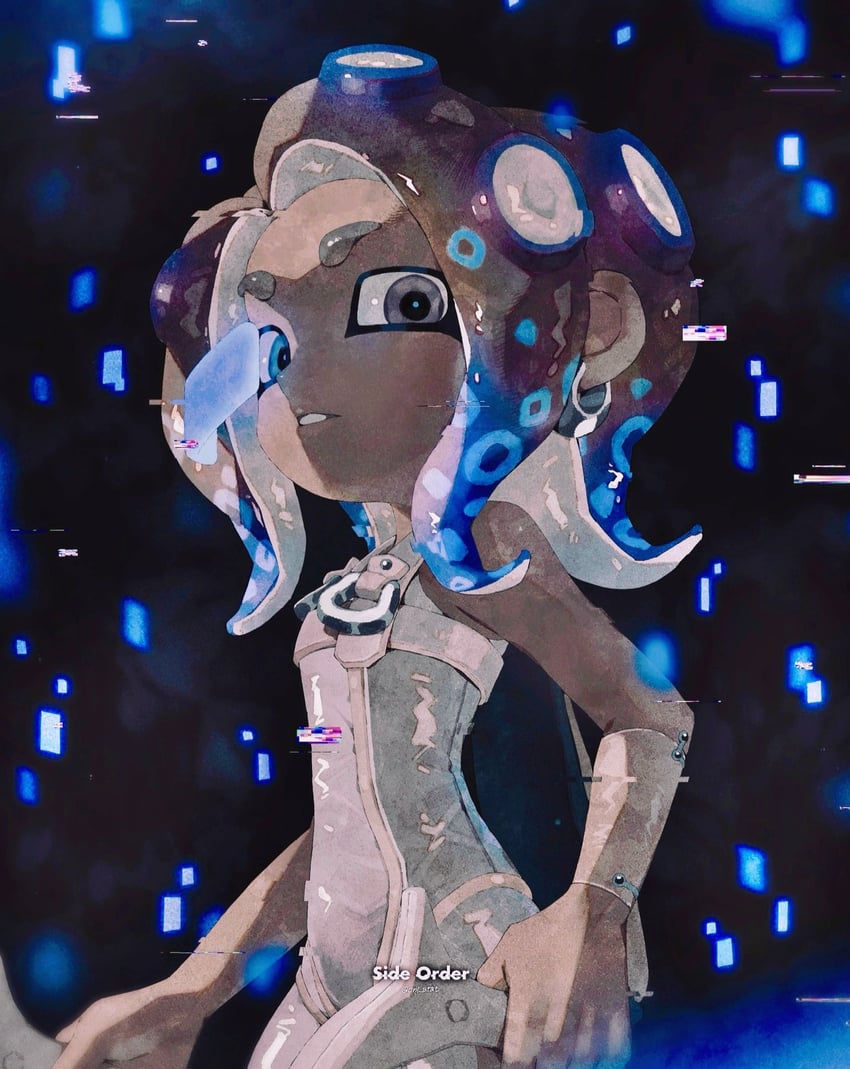 octoling player character, octoling girl, and agent 8 (splatoon and 2 more) drawn by kaji_(oni_atat)