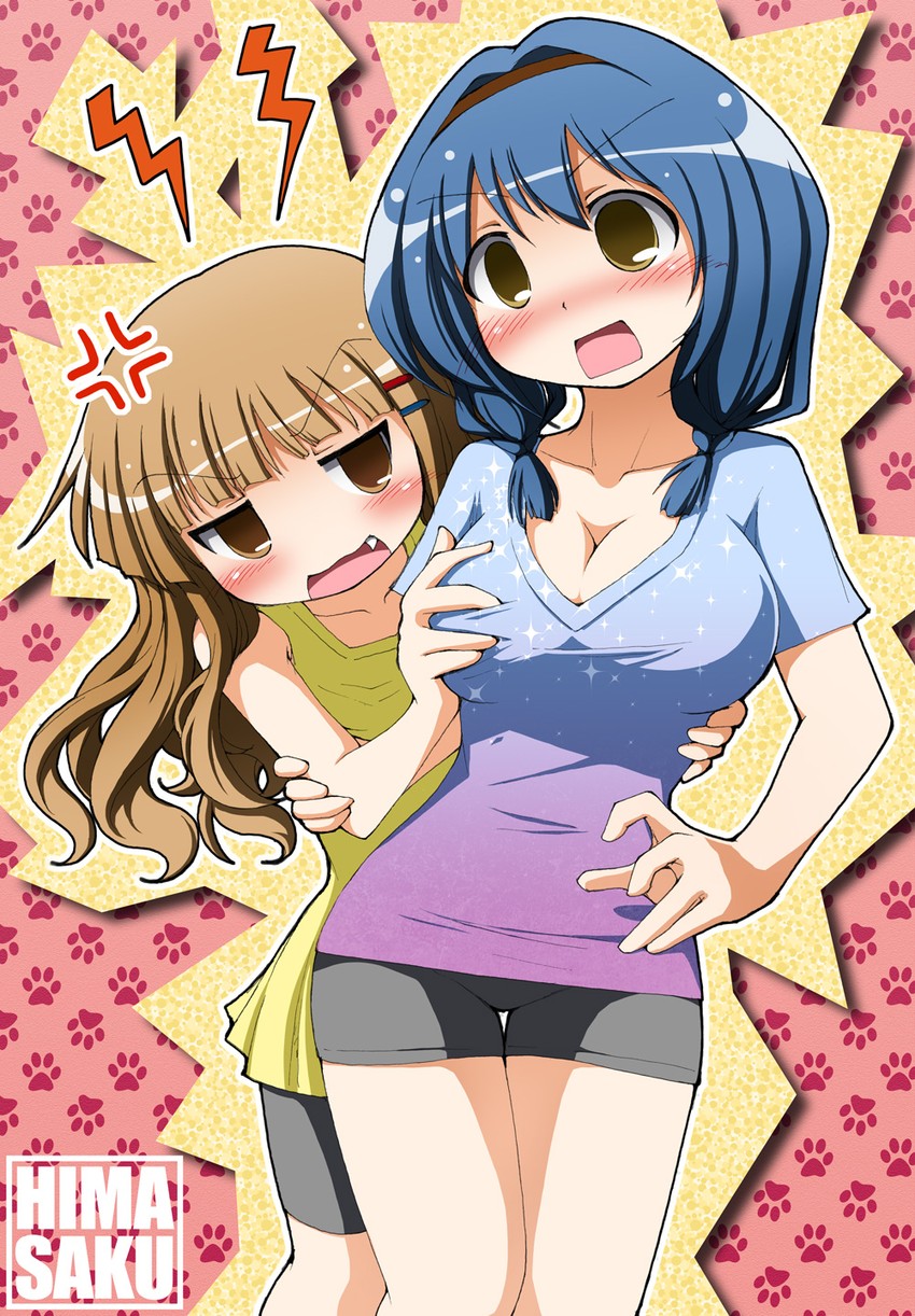 oomuro sakurako and furutani himawari (yuruyuri) drawn by earth_ekami