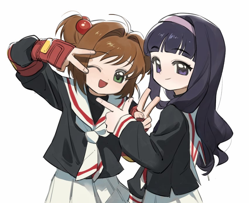 kinomoto sakura and daidouji tomoyo (cardcaptor sakura) drawn by ya15217084