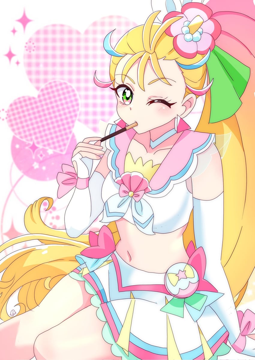 natsuumi manatsu and cure summer (precure and 1 more) drawn by momotarouooi