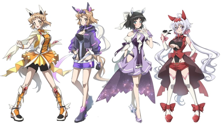 yukine chris, kohinata miku, and tachibana hibiki (senki zesshou symphogear and 1 more) drawn by yukitsuba_hina