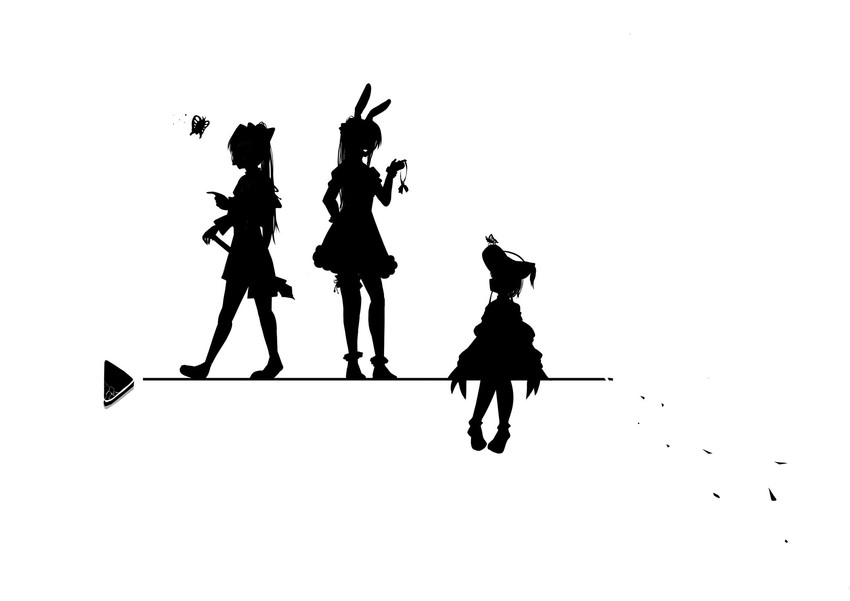 usada pekora, uruha rushia, and shiranui flare (hololive) drawn by yasagi_lapin28