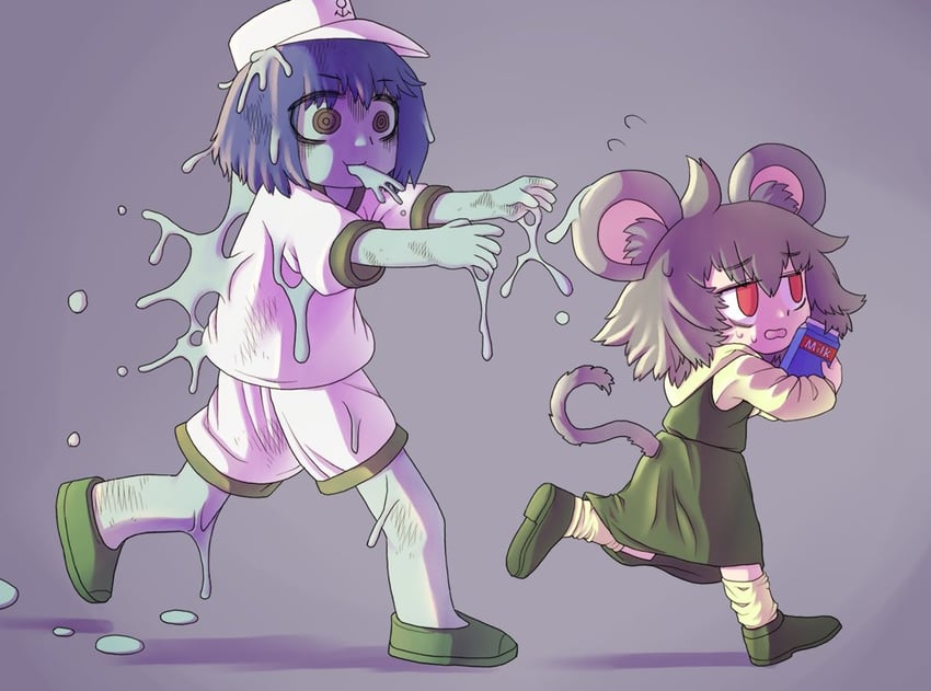 nazrin, murasa minamitsu, nyon, and milk (touhou and 1 more) drawn by drddrddo