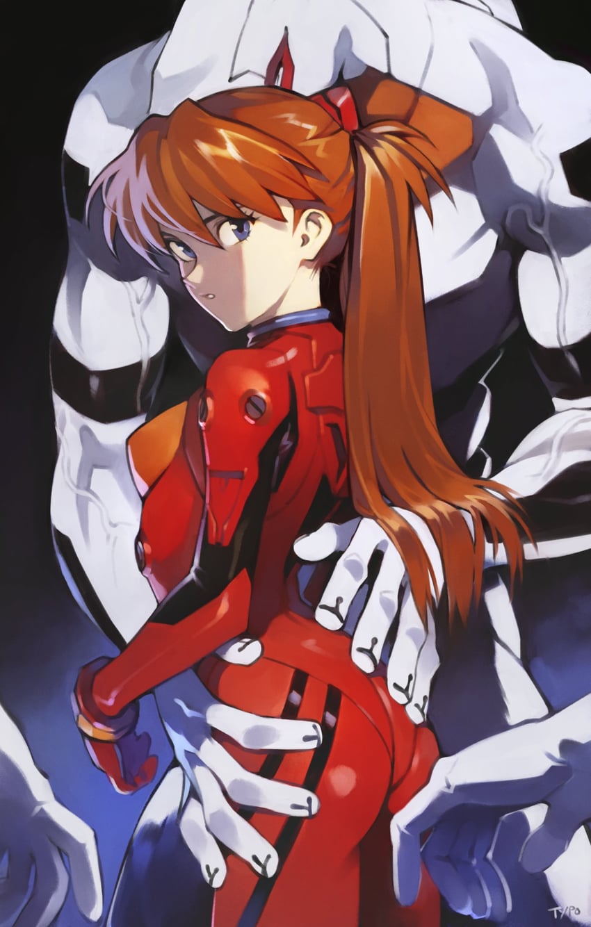souryuu asuka langley and mass production eva (neon genesis evangelion and 1 more) drawn by optionaltypo