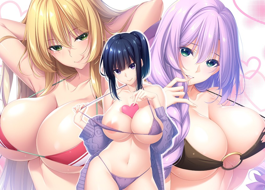 takasu yoshika, amamiya imari, and nagaoka rito (nee nee nee) drawn by choco_chip