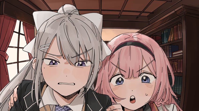 higuchi kaede and suo sango (nijisanji) drawn by koinko_(hunjinwashow)