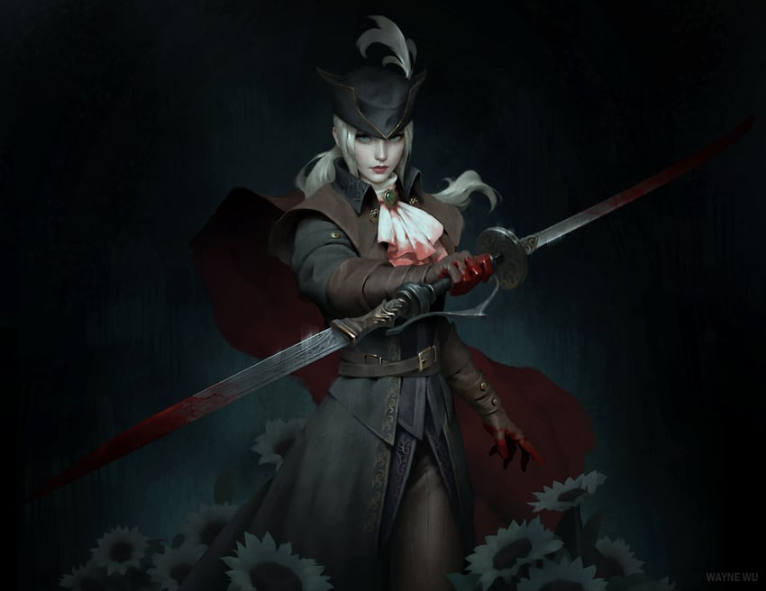 lady maria of the astral clocktower (bloodborne) drawn by wayne_wu