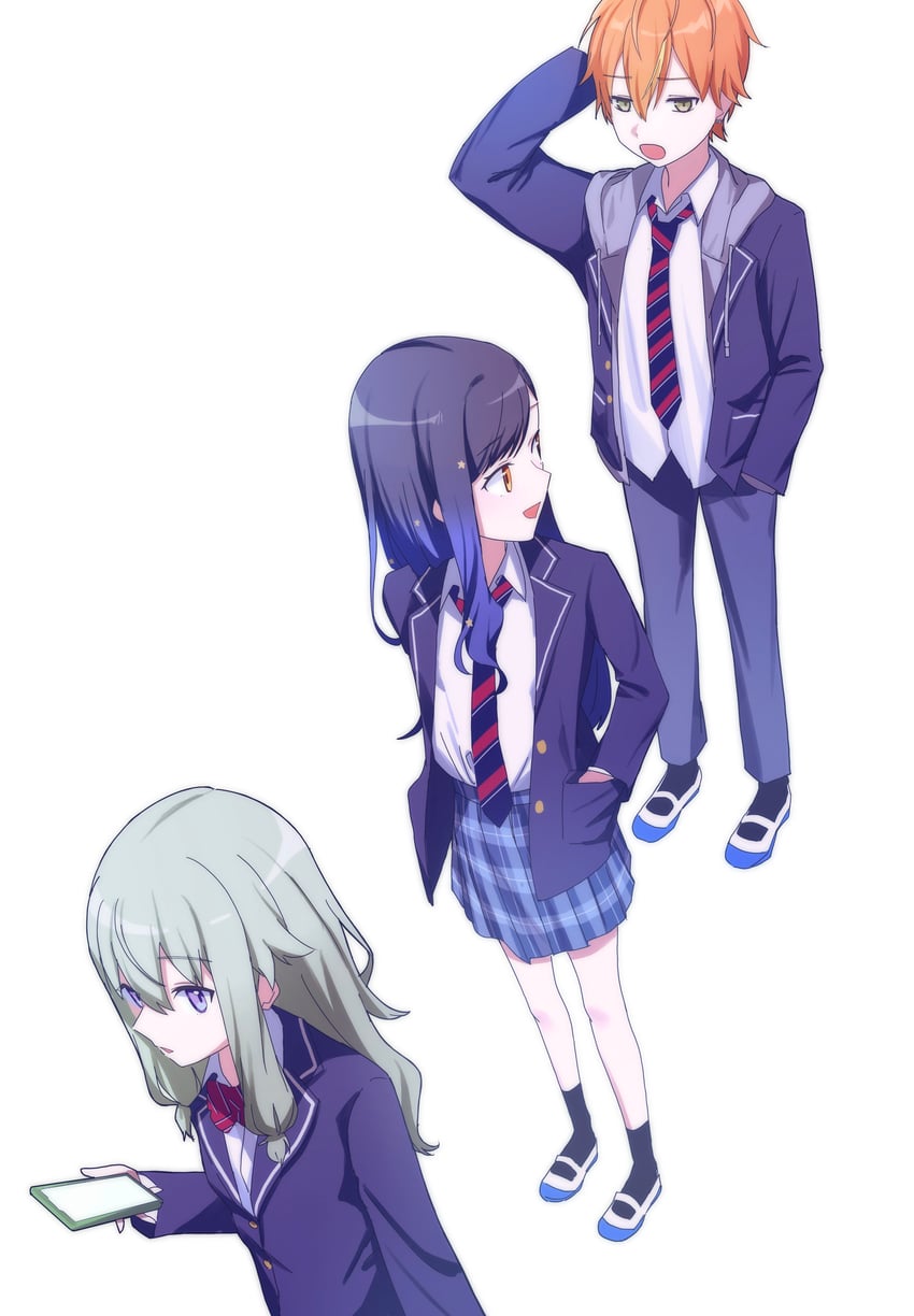 kusanagi nene, shinonome akito, and shiraishi an (project sekai) drawn by mishio_(misio_40)