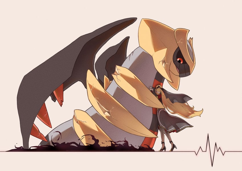 cynthia and giratina (pokemon and 1 more) drawn by sushi_zakura467