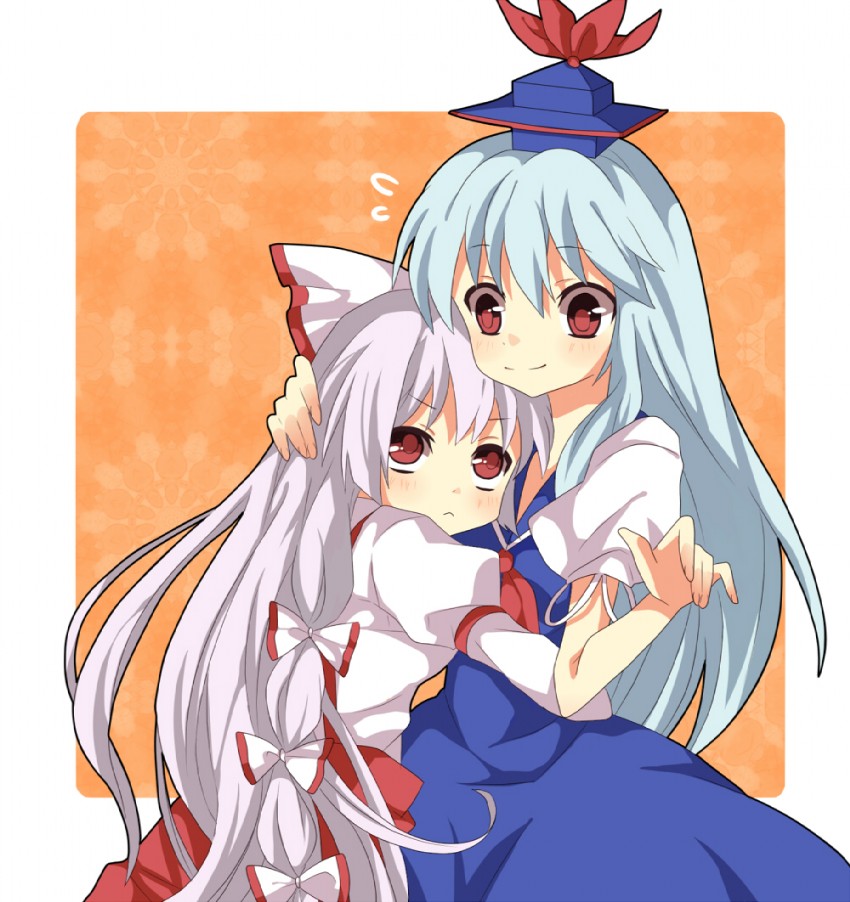 fujiwara no mokou and kamishirasawa keine (touhou) drawn by yuiki_(cube)