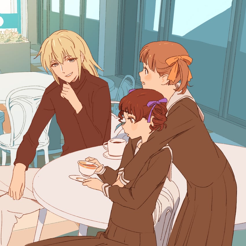 fukuzawa yumi, matsudaira touko, and satou sei (maria-sama ga miteru) drawn by 55bata6rou