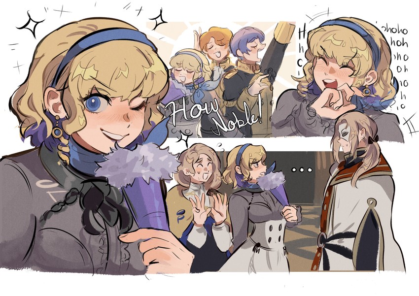 mercedes von martritz, ferdinand von aegir, constance von nuvelle, lorenz hellman gloucester, and jeritza von hrym (fire emblem and 1 more) drawn by funyanrinpa