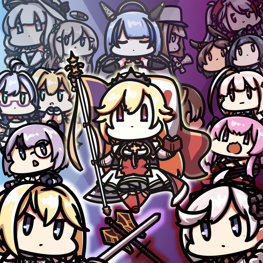 prinz eugen, illustrious, jean bart, richelieu, dunkerque, and 12 more (azur lane) drawn by kagami_kino