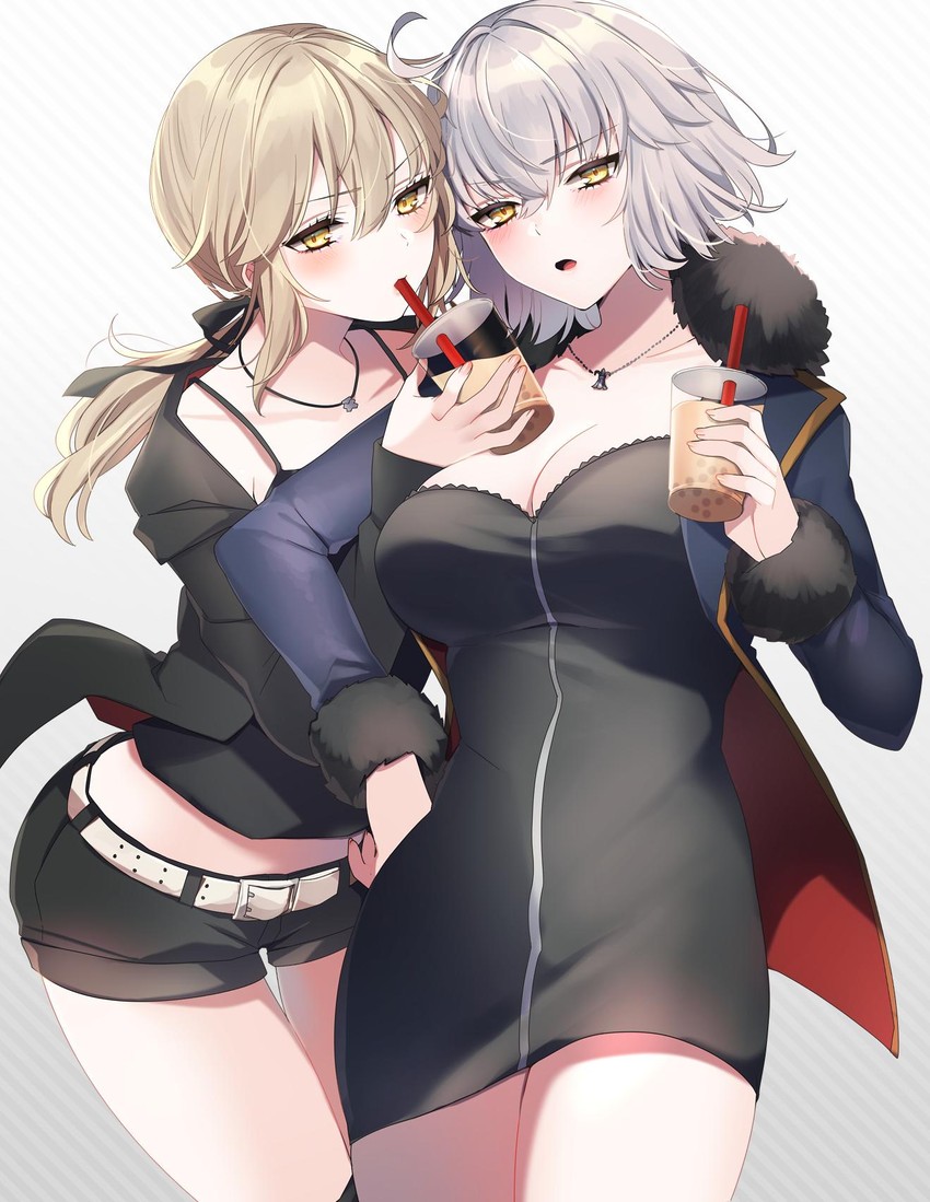 artoria pendragon, jeanne d'arc alter, and saber alter (fate and 1 more) drawn by neko-san_(dim.dream)