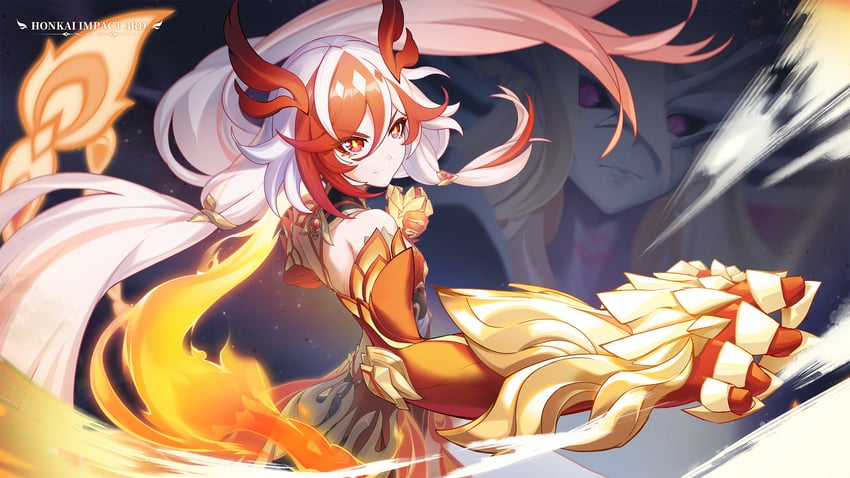 fu hua and sa (honkai and 1 more)