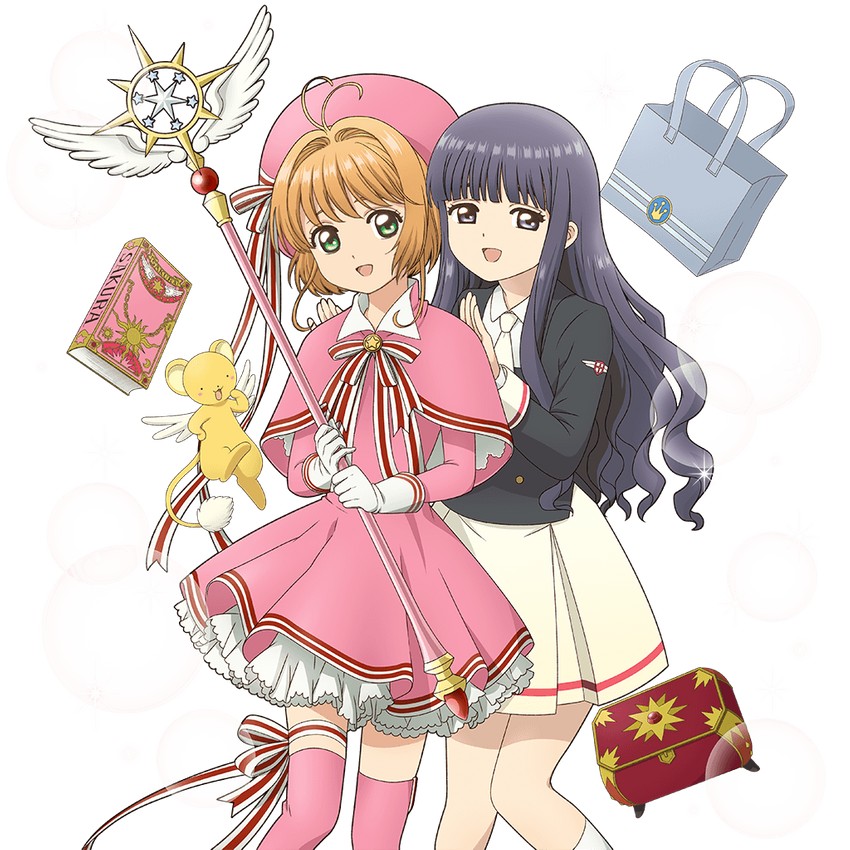 kinomoto sakura, kero, and daidouji tomoyo (cardcaptor sakura and 2 more)