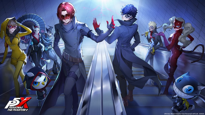 amamiya ren, takamaki anne, morgana, joker, panther, and 8 more (persona and 2 more)