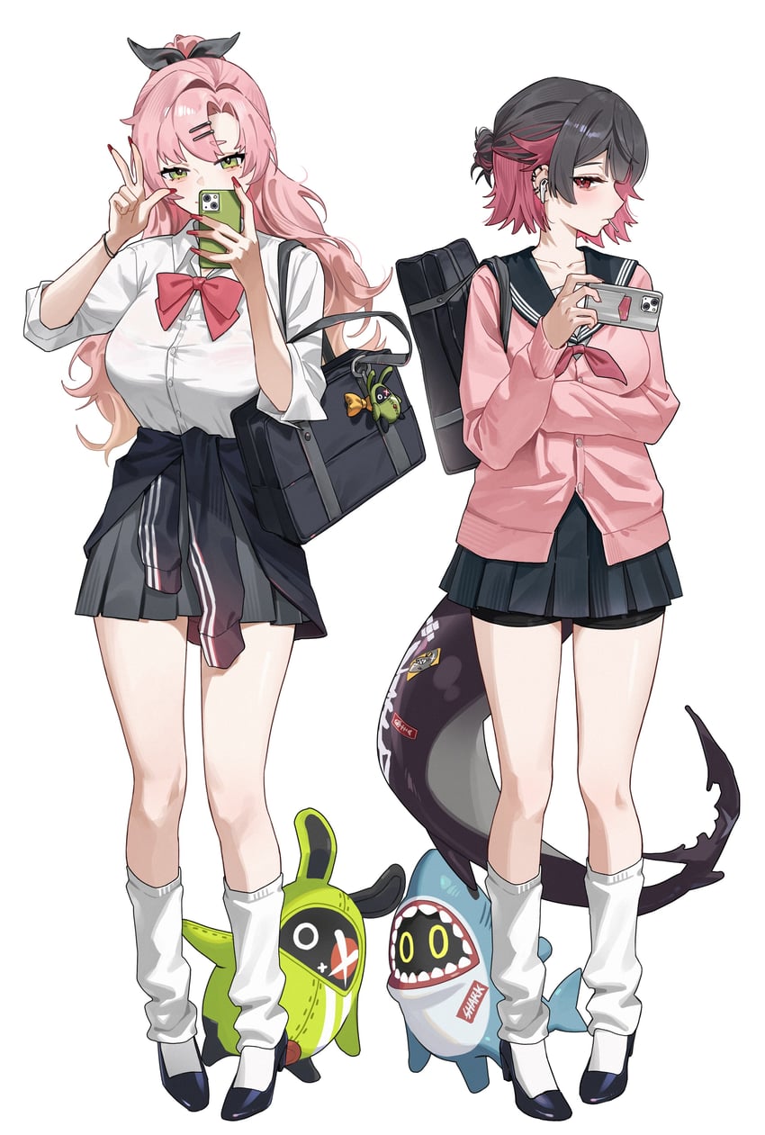ellen joe, nicole demara, amillion, and sharkboo (zenless zone zero) drawn by rhtkd