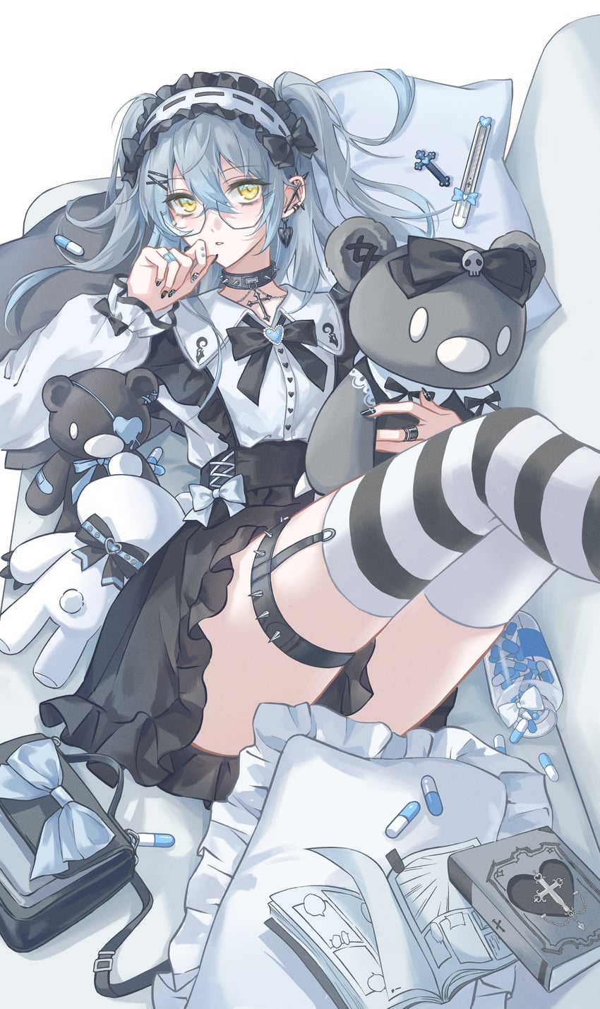 ike eveland and gloomy bear (nijisanji and 2 more) drawn by yee_(yee45913139)