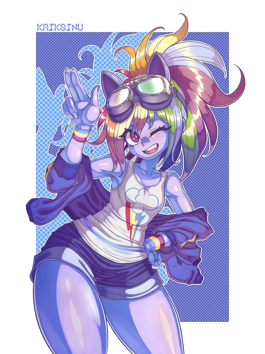 rainbow dash (my little pony and 3 more) drawn by kaikoinu