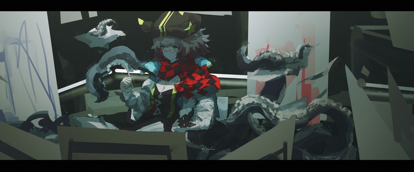 deepcolor (arknights) drawn by alcxome