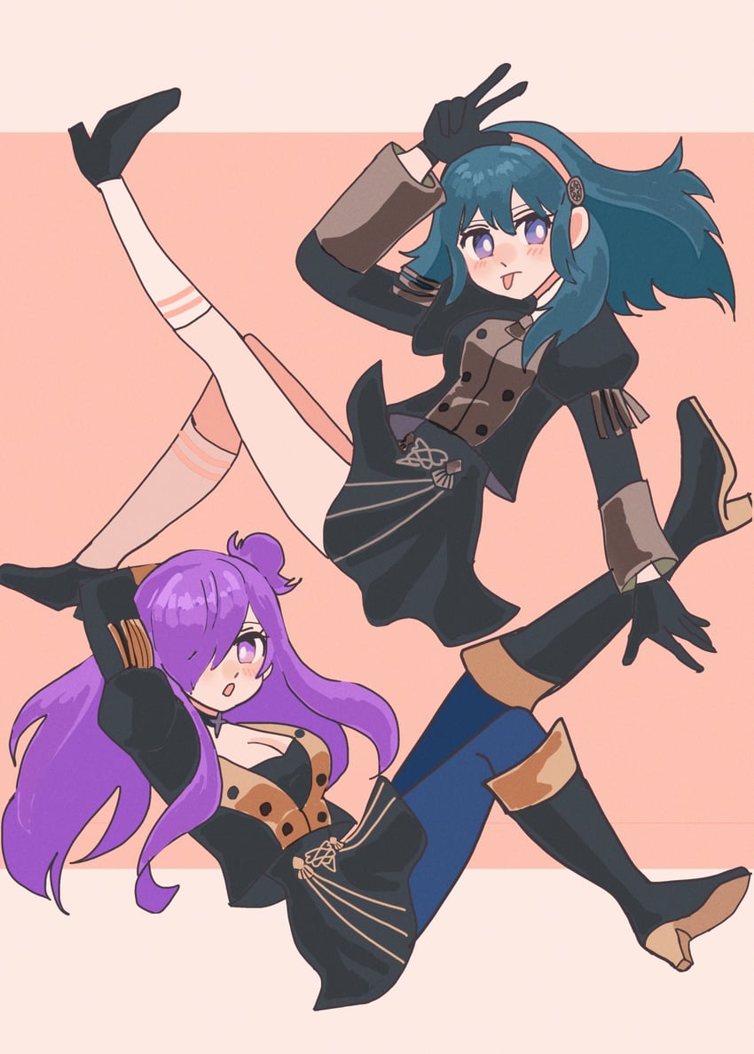 female byleth and female shez (fire emblem and 2 more) drawn by chimney_(chimney0311)