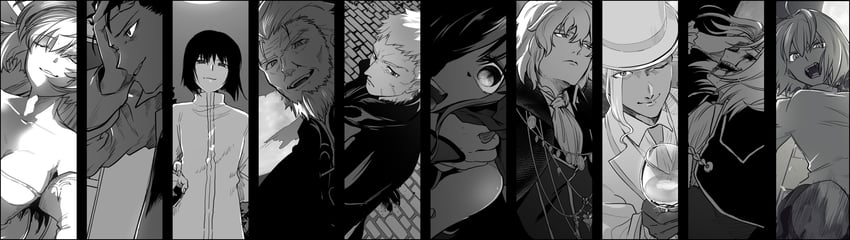 arcueid brunestud, archetype earth, michael roa valdamjong, noel, red arcueid, and 7 more (tsukihime) drawn by metarogu