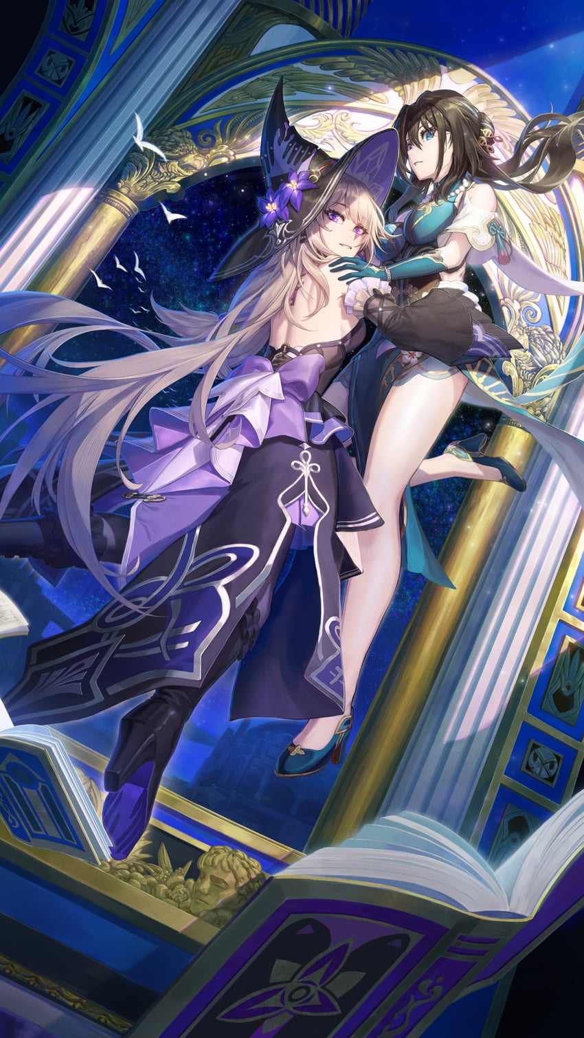 herta, the herta, and ruan mei (honkai and 1 more) drawn by karlhe