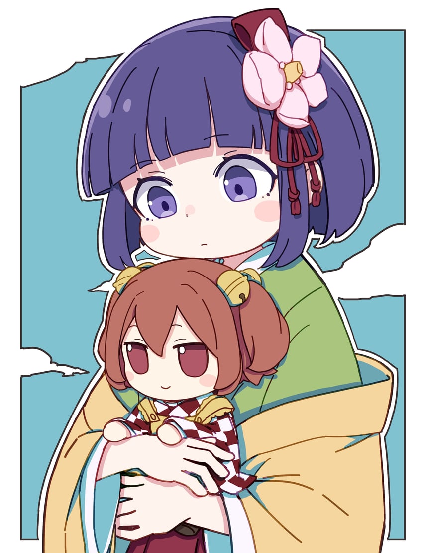 hieda no akyuu and motoori kosuzu (touhou) drawn by kame_(kamepan44231)