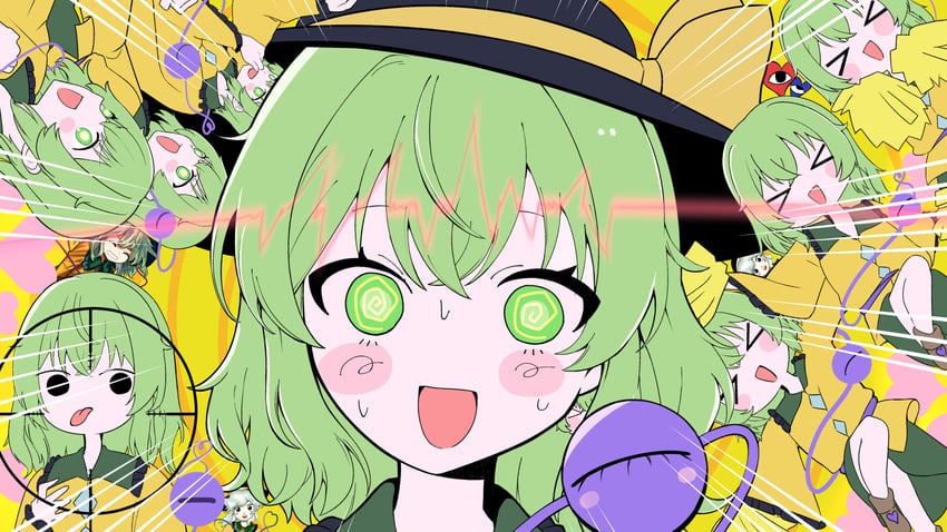 komeiji koishi and deco27 (touhou and 2 more) drawn by harukawa_moe, heaven4014, and zun_(artist)