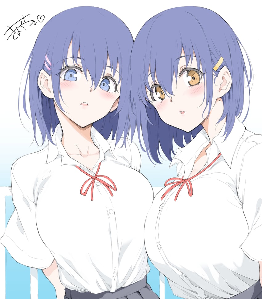 hoshizuki suzu and hoshizuki kaede (kaede to suzu) drawn by kyokucho