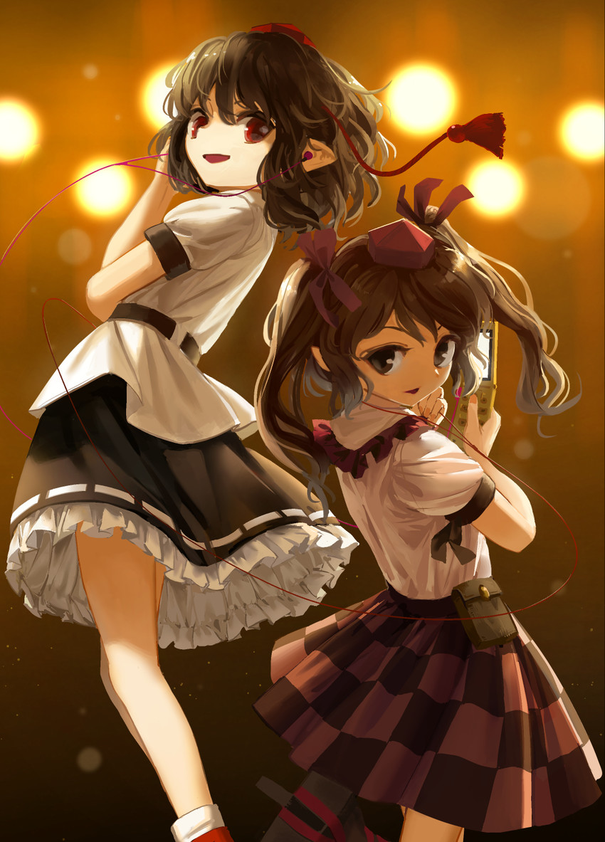 shameimaru aya and himekaidou hatate (touhou) drawn by suna_(s73d)